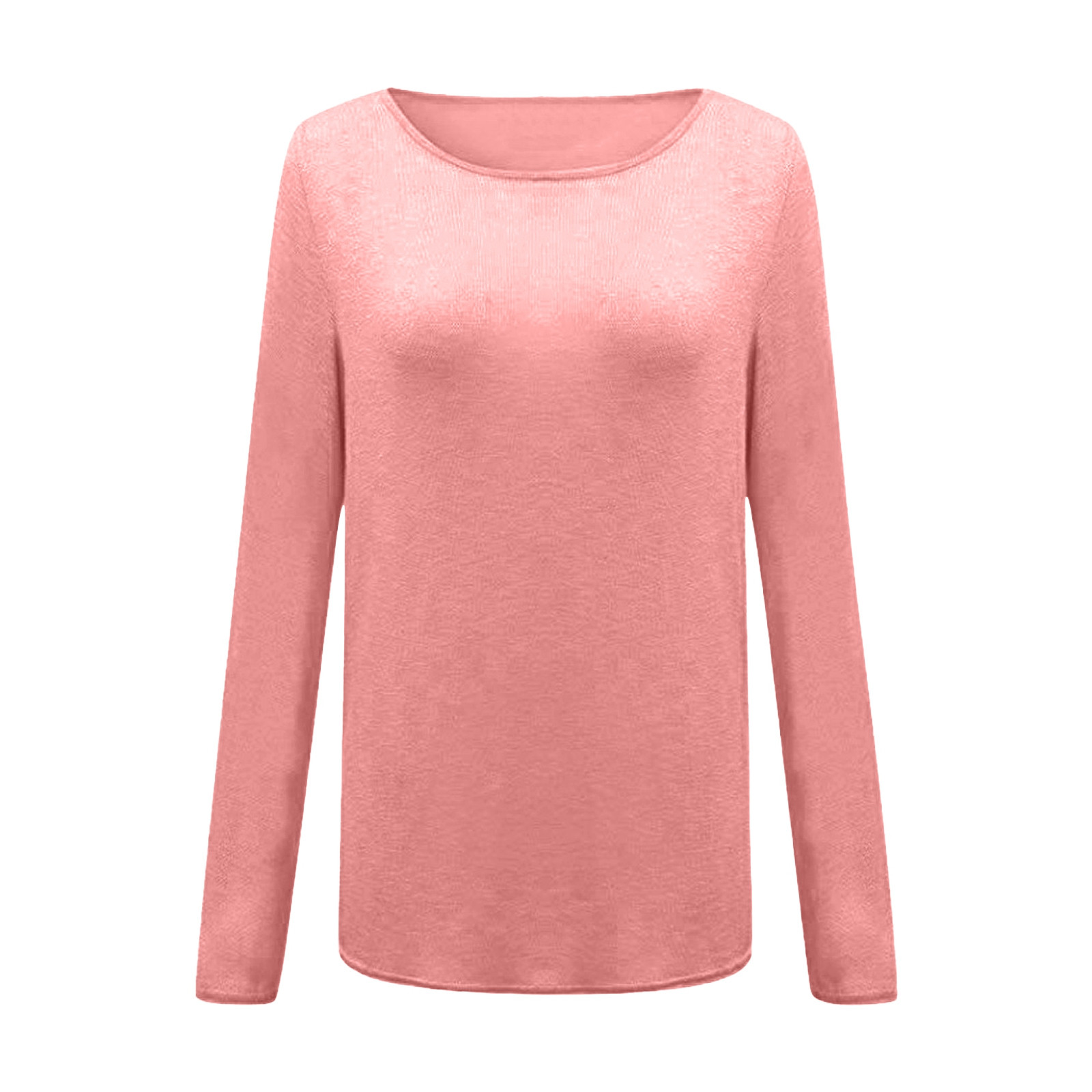 thumbnail image 4 of Top de manga larga de punto liso para mujer - Camiseta básica para combinar con otras prendas, ideal para la oficina o para llevar de forma informal, 4 of 5